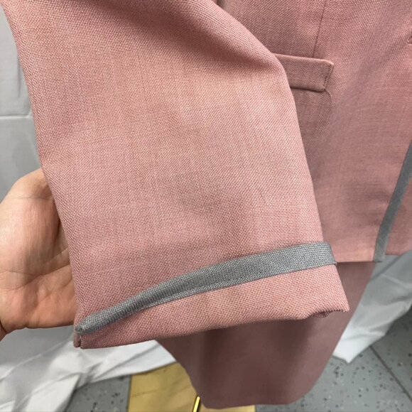 Mark Kay Vintage Skirt Suit Set Pink Grey Womens 6/8 Barbiecore Retro 70's 80's - Picture 6 of 16